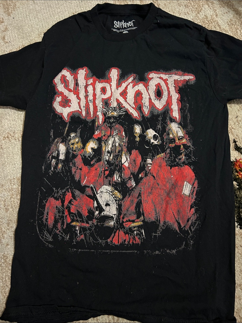Slipknot Graphic Band Tee — Black & Red